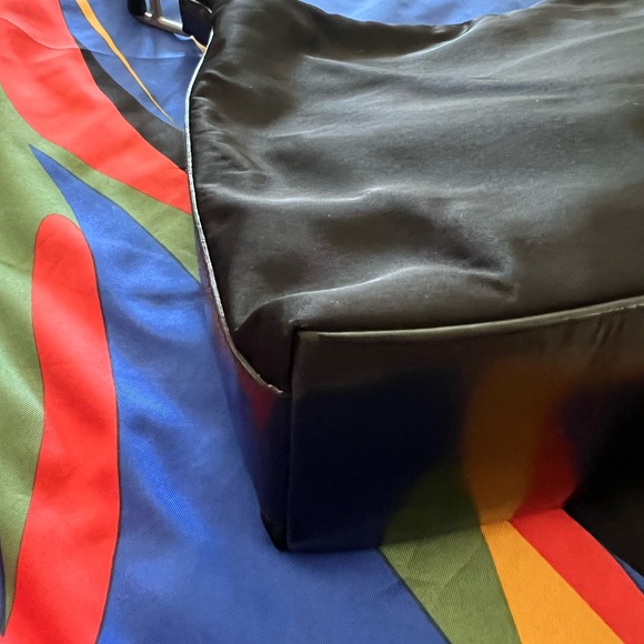 PRADA BAG SHOULDER BAG BLACK NYLON - Picture 10 of 16